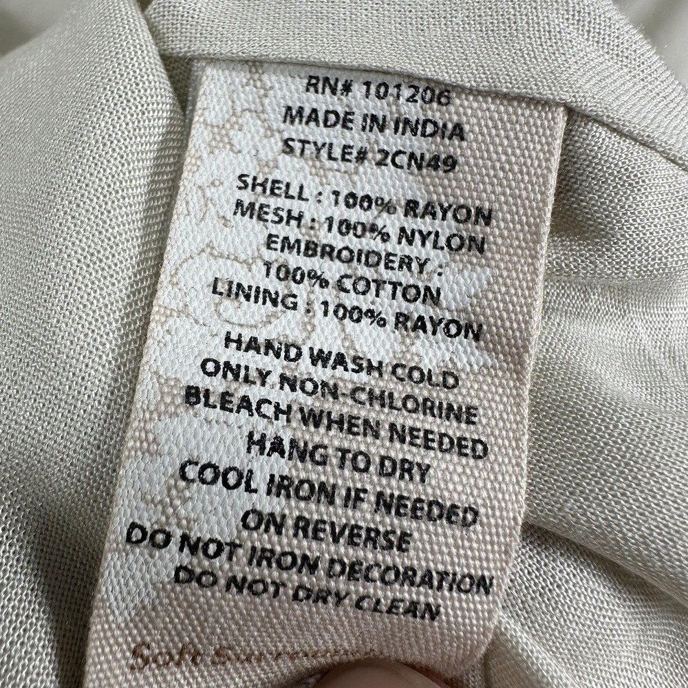Soft Surroundings Emmaline Tank Top Womens XL Sea Mist Beaded Tunic - Picture 12 of 14